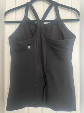 lululemon athletica Black Strappy Tank Top Size 8